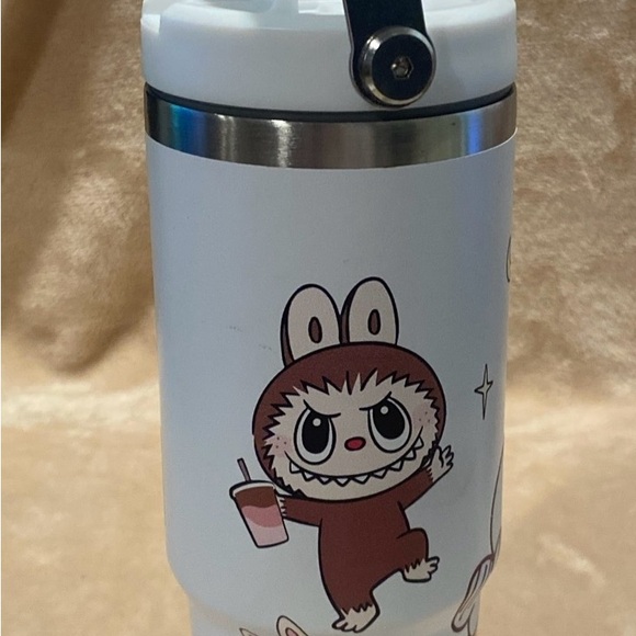 Stanley White and Pink Labubu Insulated Bottle - Picture 6 of 13
